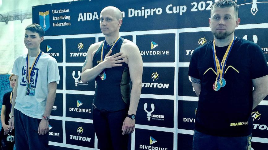 Вінничанин проплив із затримкою дихання без ласт 134 метри і виграв Кубок Дніпра