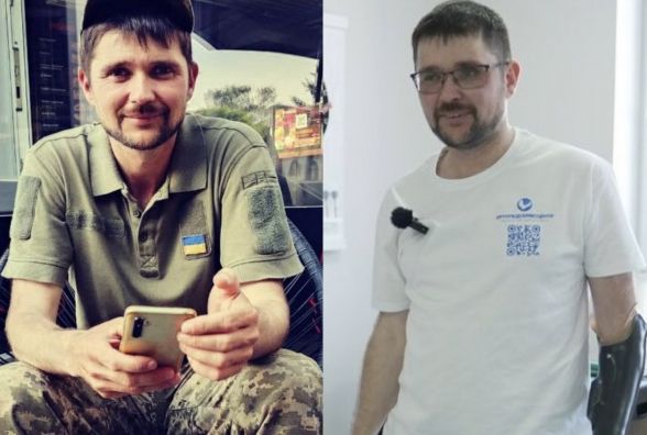 На Донеччині втратив зір і руку. Як ветеран війни Максим Губань вчиться користуватися біопротезом