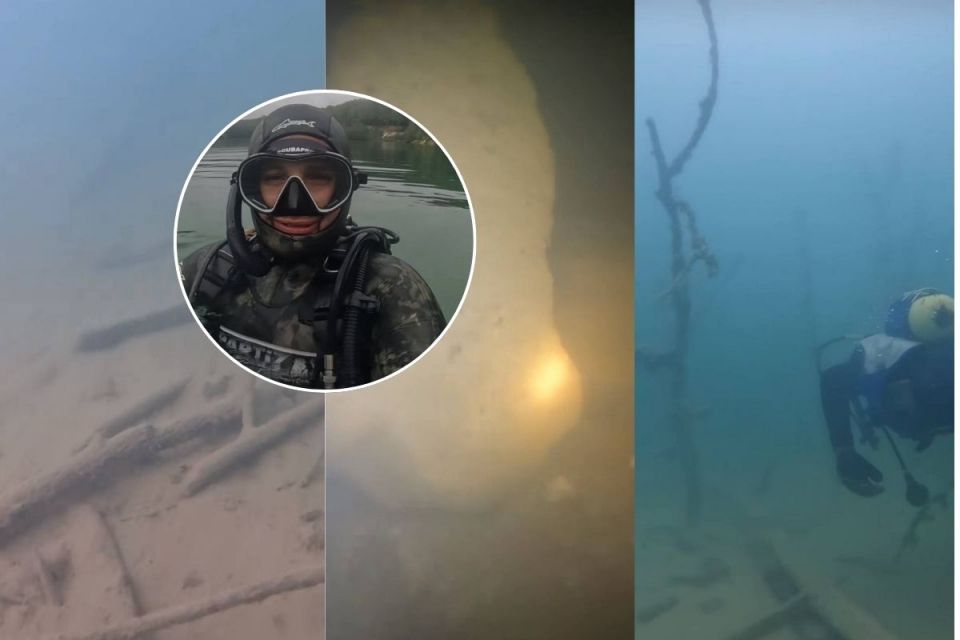 Підводний ліс і бляшанки з-під «Рево»: дайвер показав дно Черепашинського кар'єру