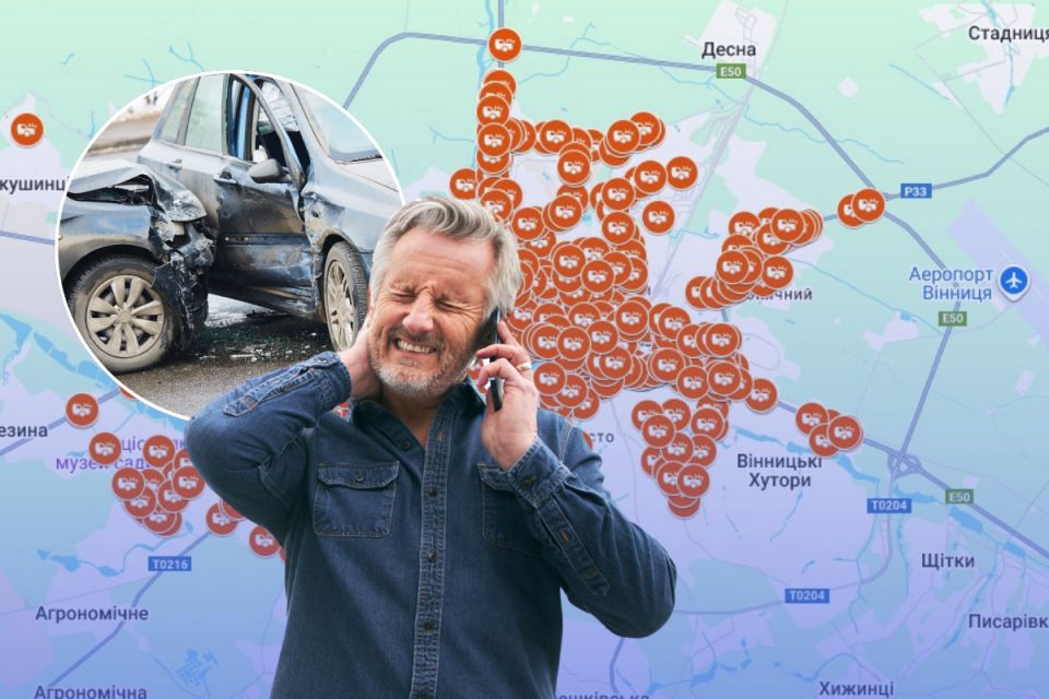 Де, коли та чому у Вінниці траплялися ДТП: карта аварій за 2025 рік