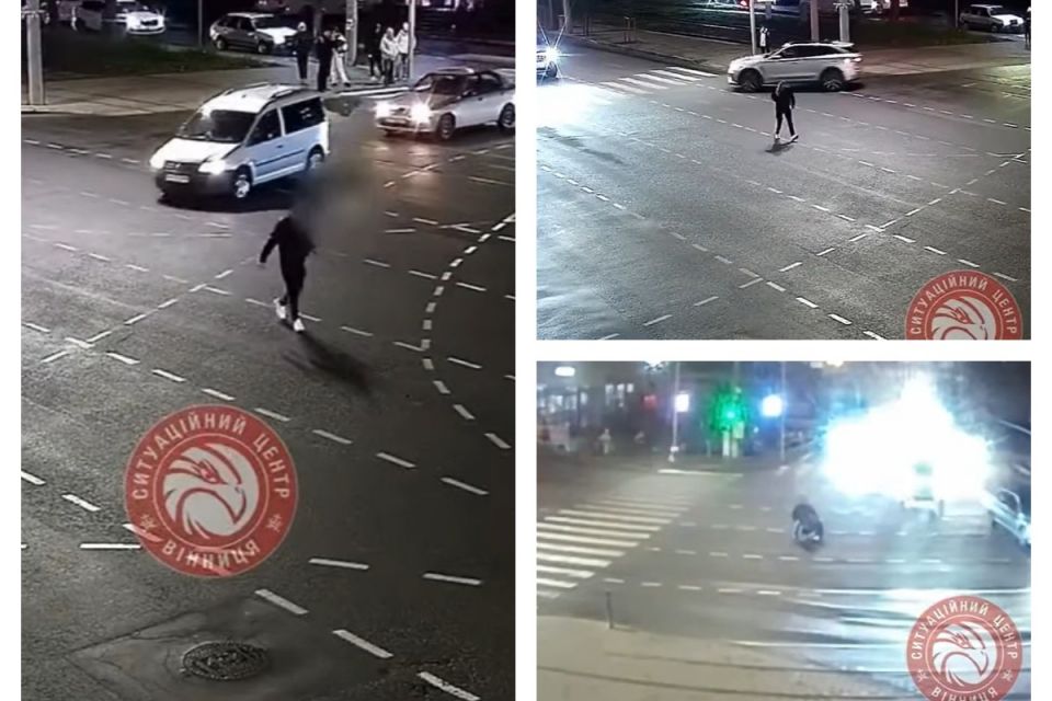 Перформанс на Пирогова: чоловік кидався на машини та сів посеред дороги