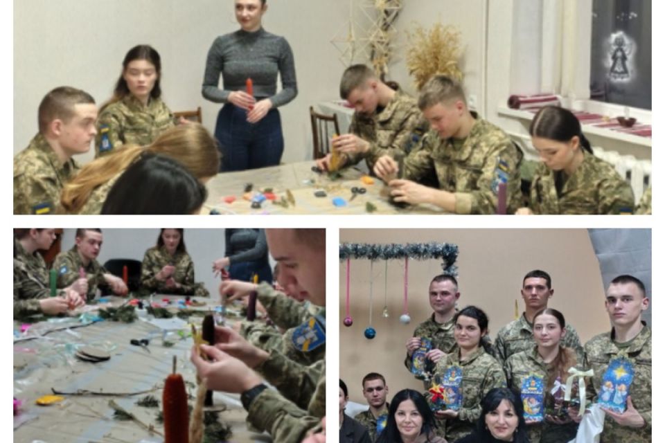 Замість полігонів — майстер-клас: вінницькі курсанти створювали символи Святої вечері