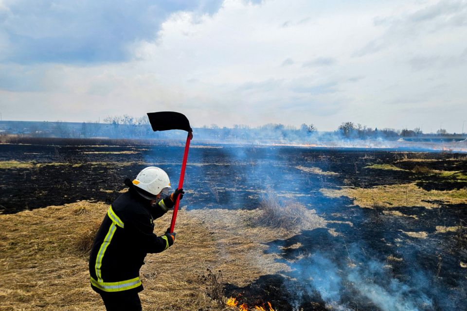 Сім гектарів попелу за добу: на Вінниччині масово горять поля та екосистеми