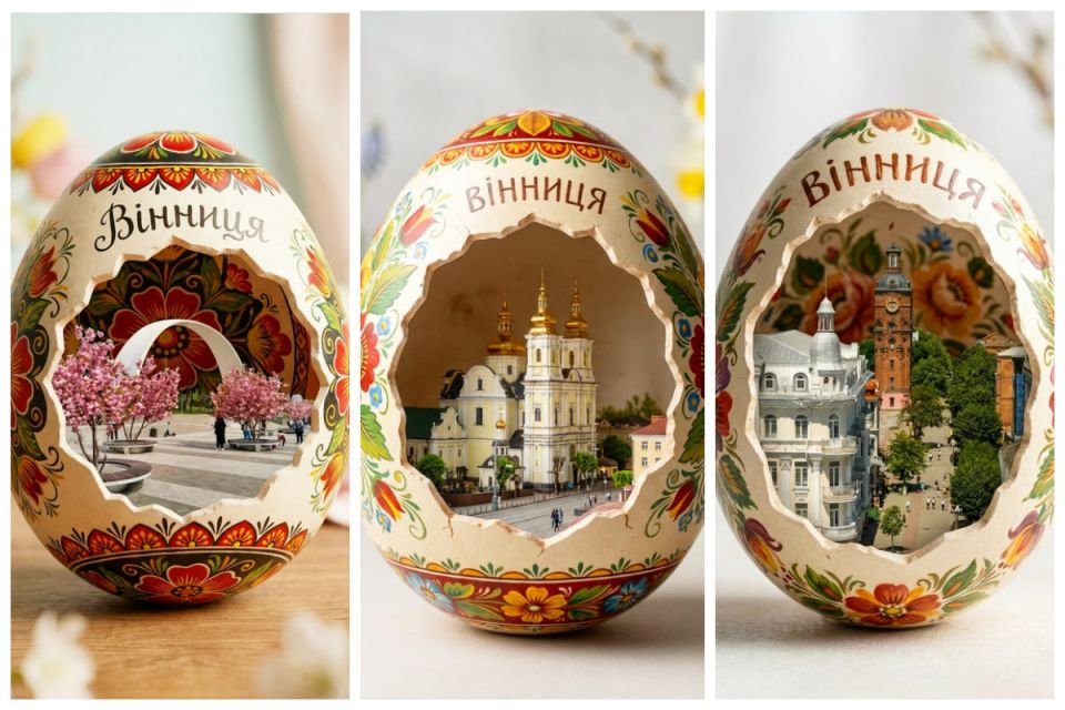 Код міста у великодніх писанках: ШІ «сховав» архітектуру Вінниці всередині символів свята