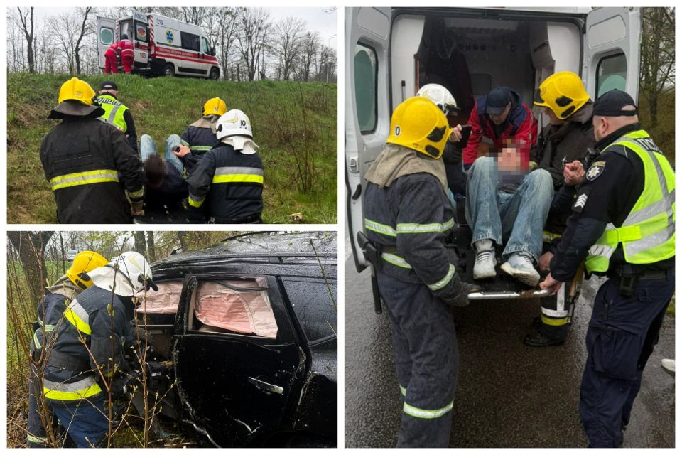 Вилетів з дороги і врізався в дерево. Поблизу Тарасівки рятувальники деблокували 59-річного водія