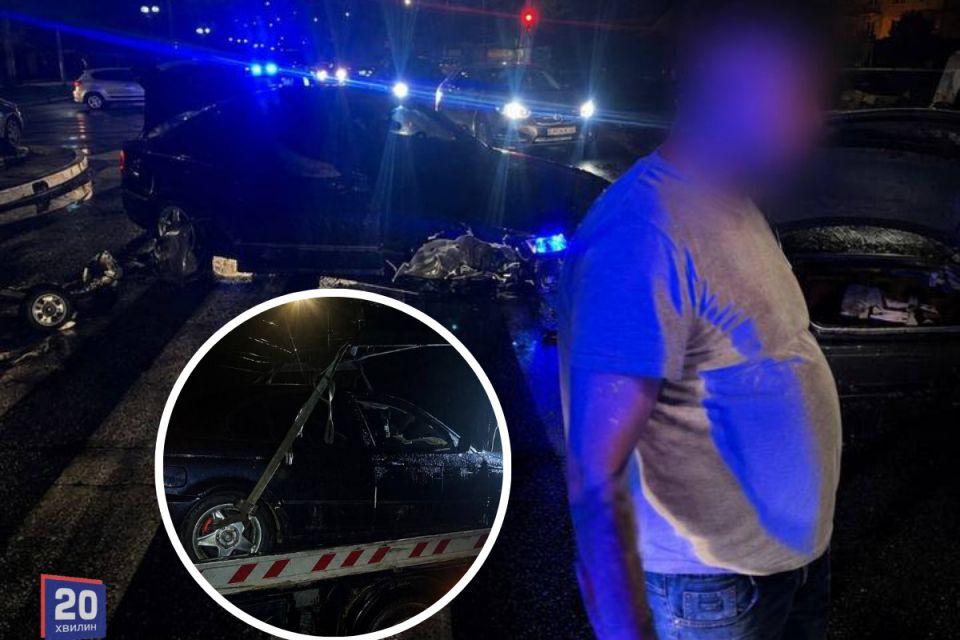 На Брацлавській BMW влетів у дорожню огорожу: водій мав ознаки сп’яніння