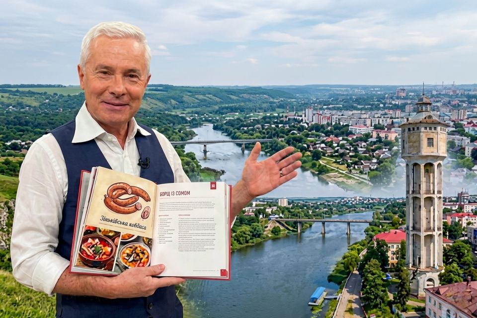 «Книга спогадів та гастрономічної душі»: Костянтин Грубич отримав у подарунок збірник рецептів з Вінниці