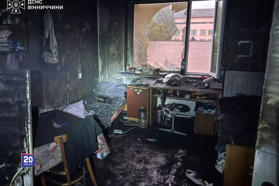 Холодильник загорівся в гуртожитку на вулиці Пирогова