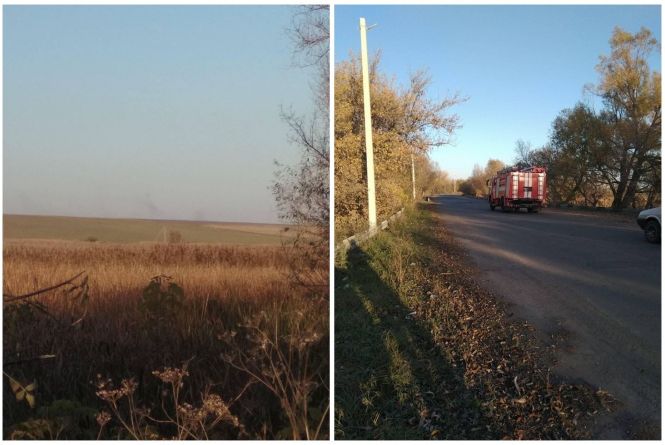 Біля села Уланів впав військовий літак. Інформація з місця: два пілоти розбилися