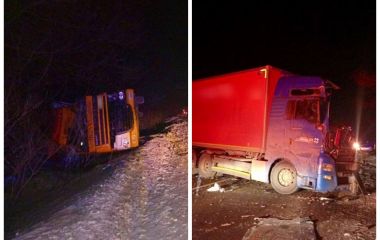 Смертельна троща вантажівок MAN та DAF біля Тучі: 48-річний водій помер у лікарні