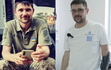 На Донеччині втратив зір і руку. Як ветеран війни Максим Губань вчиться користуватися біопротезом