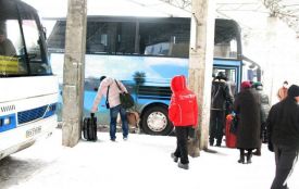 Через хуртовину на автовокзалах скасовують автобусні рейси. Під загрозою усі напрямки