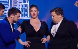 «Вінницькі» у «Лізі сміху»: "Міс пишні груди України" розколола горіх бюстом