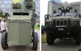 Панцерник «Петлюра», броньовик «Варта», гармати. У Вінниці триває виставка військової техніки