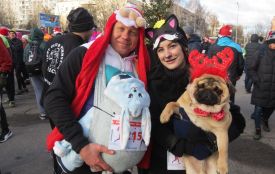 Перегони Vinnytsia New Year Run: стартували малюки і ветерани, учасники з тваринами і «новорічні персонажі»