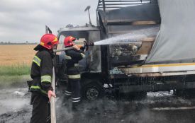 «Вогнем знищило кабіну». Біля Калинівки горіла вантажівка MAN