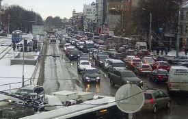 Вранці центр Вінниці зупинився в заторах. Ділянки, які краще об’їхати