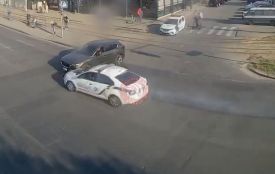 «Хто винен в ДТП?»: виклали відео ДТП за участю поліції та блогерки на Келецькій