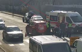 Водій Mitsubishi збив пішохода на «зебрі». Відео моменту ДТП