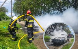 У Четвертинівці під час руху загорівся легковик