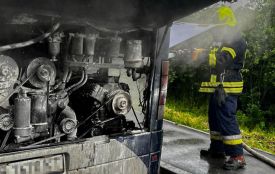 У Тульчинській громаді  згорів приватний автобус