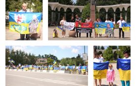 Акція на підтримку зниклих безвісти та полонених захисників відбулася в Хмільнику