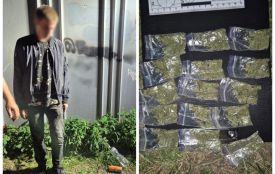 Затримали 20-річного наркозакладника з канабісом і психотропною «сіллю»