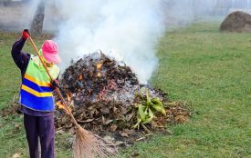 У Вінниці знову палять листя: порушників шукають і штрафують навіть увечері