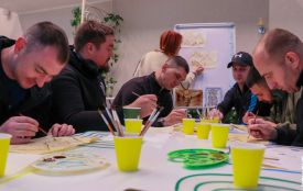 Вінницькі нацгвардійці влаштували кавову арттерапію для поранених побратимів
