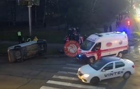 На Порика Skoda влетіла в Lincoln і перекинулася. Відео