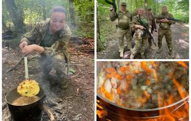 Справжній смак Поділля: українські захисники готують куліш із вишнею в казані