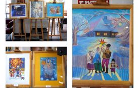 Дідух, вертеп та різдвяна зоря: у холі мерії експонують роботи юних митців