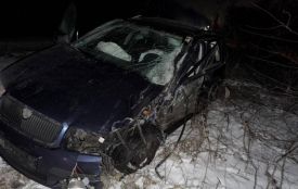 Біля Петрика BMW врізався в Skoda. Обидва автомобілі опинилися в кюветі