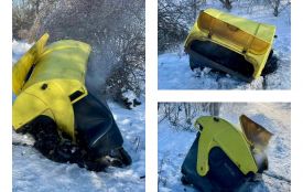 Через гарячий попіл у Бершаді згоріли сміттєві контейнери