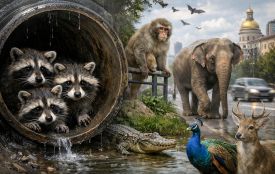 У вінницьких трубах знайшли трьох єнотів: яких ще екзотичних тварин помічали на вулицях міста