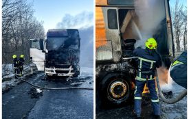 На Вінниччині за добу загорілися дві вантажівки. Водії дивом залишилися живі