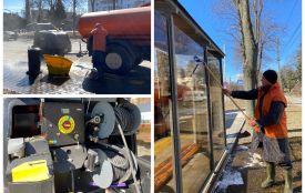 На Хмельницькому шосе розпочали весняне прибирання зупинок. У місті відмиють понад 200 павільйонів