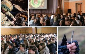 «Наша робота життєво важлива» — у Вінниці ліцеїсти зустрілися з сапером Нацгвардії