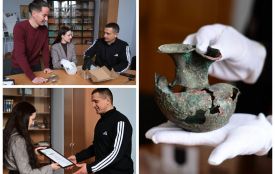 Вчитель із Козятина передав Національному музею рідкісний бронзовий артефакт часів античності