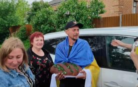 Жмеринська громада зустріла з полону Олександра Лисакова, який вважався безвісти зниклим