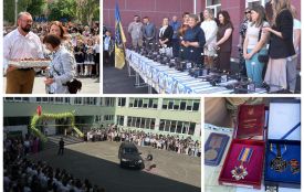 Вінницькі школярі та педагоги в день останнього дзвоника передали армії чотири авто і десятки дронів