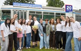 У Вінниці школярі запустили екскурсійний трамвай на маршруті №6