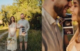 Емоційне фото з рожевим тортом: офіцер з Вінниці оригінально дізнався стать майбутньої дитини