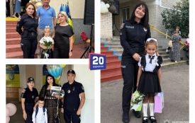 Їхні батьки загинули на війні: у перший клас дітей Героїв провели вінницькі поліцейські