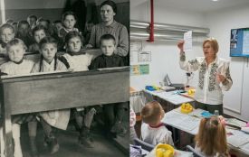 Уроки під окупацією в 41-му і під сиренами сьогодні. До Дня вчителя згадуємо, як навчали дітей попри війну