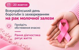 20 жовтня — День боротьби з раком молочної залози: пройдіть обстеження вчасно (партнерський проєкт)
