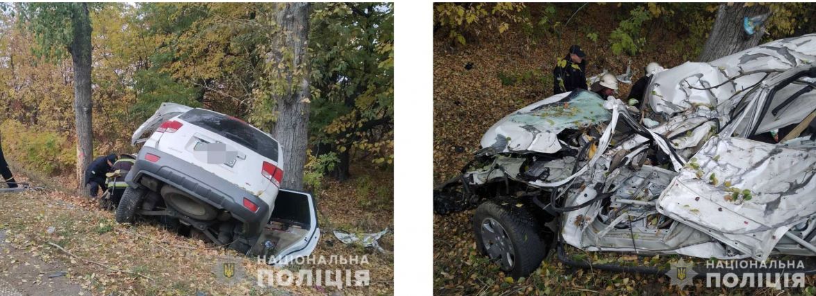 Смертельна ДТП під Гайсином: водій на Kia Mohave врізався у дерево