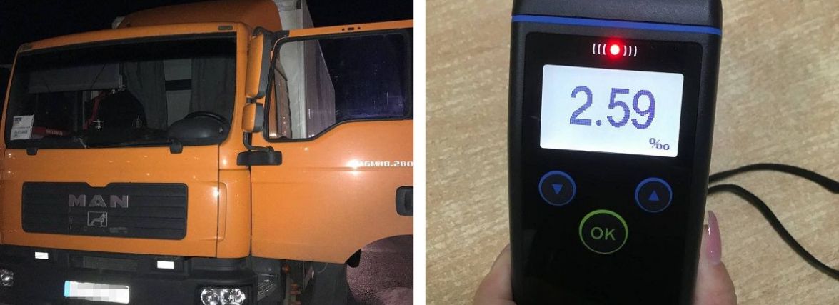 Ледве стояв на ногах: у Вінниці затримали п'янючого водія вантажівки MAN