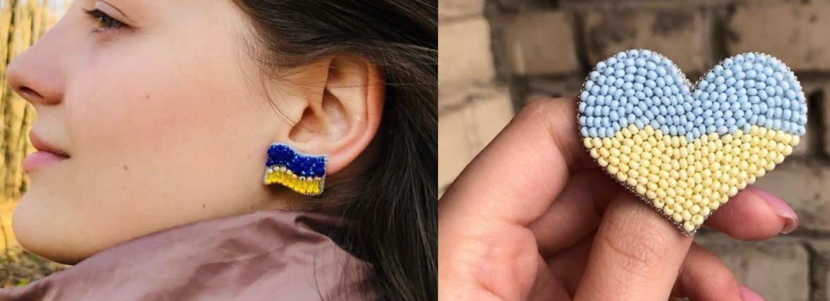 Переселенка з Волновахи створює жовто-блакитні прикраси на підтримку ЗСУ
