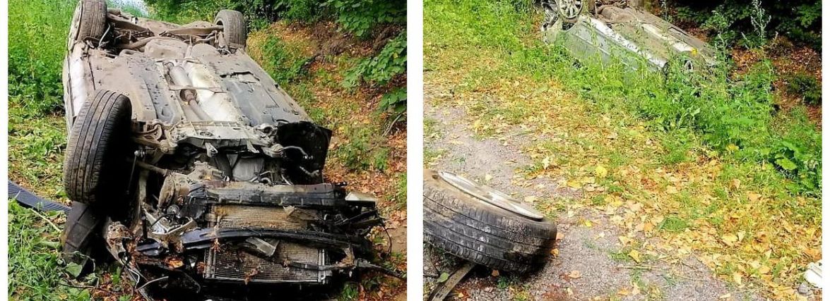 На Вінниччині водій на Skoda злетів в кювет. Пасажирка та дворічна дитина в лікарні